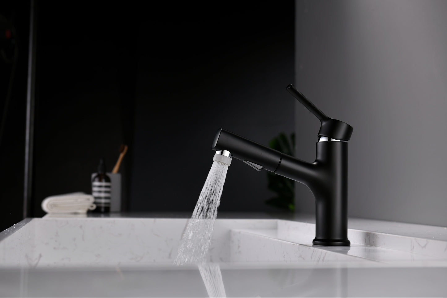 Mitigeur monocommande Lavabo WasserKraft coloris Noir