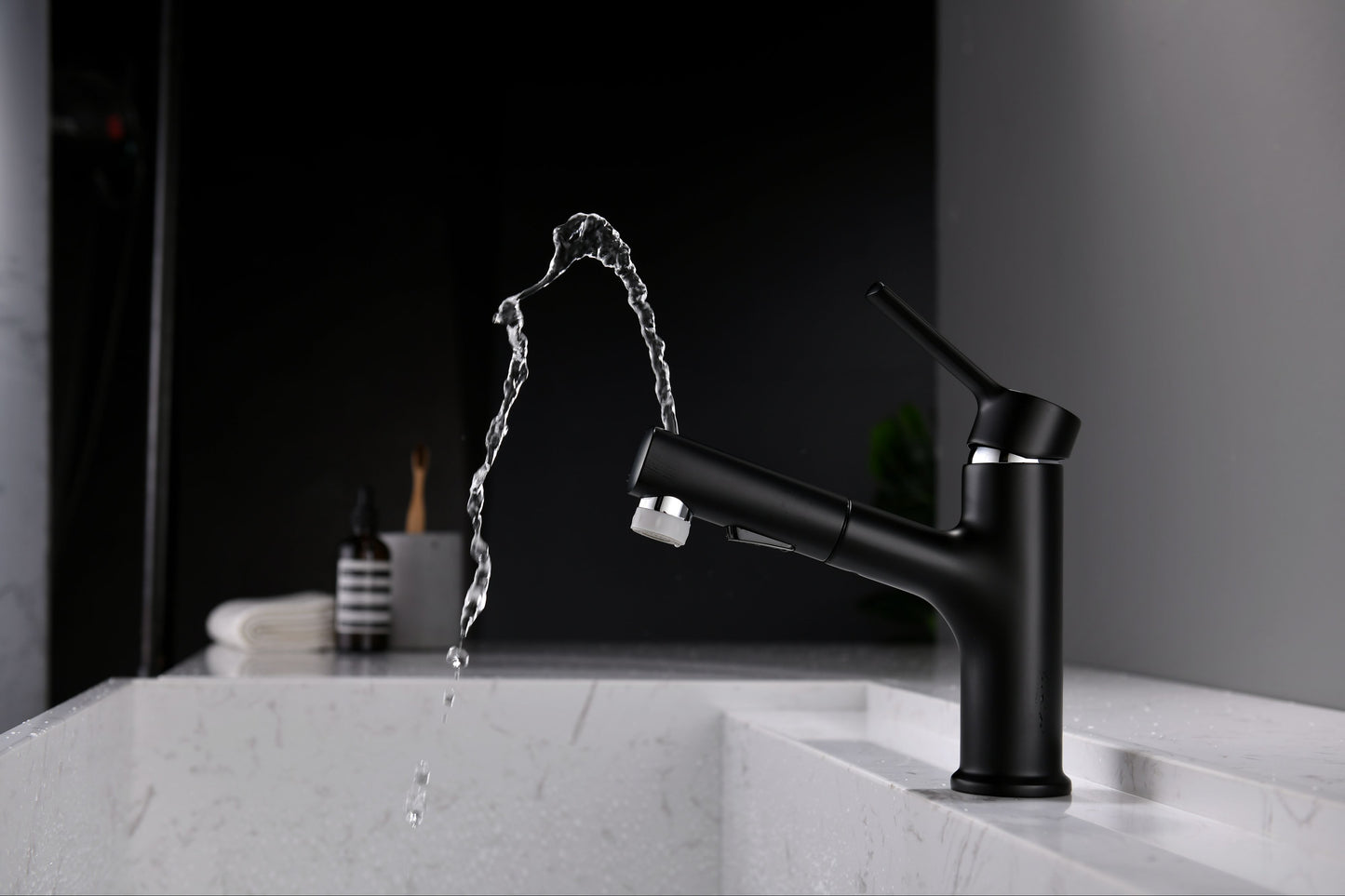 Mitigeur monocommande Lavabo WasserKraft coloris Noir