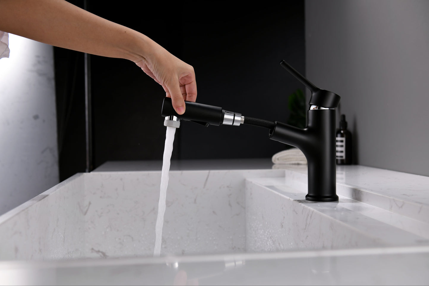 Mitigeur monocommande Lavabo WasserKraft coloris Noir