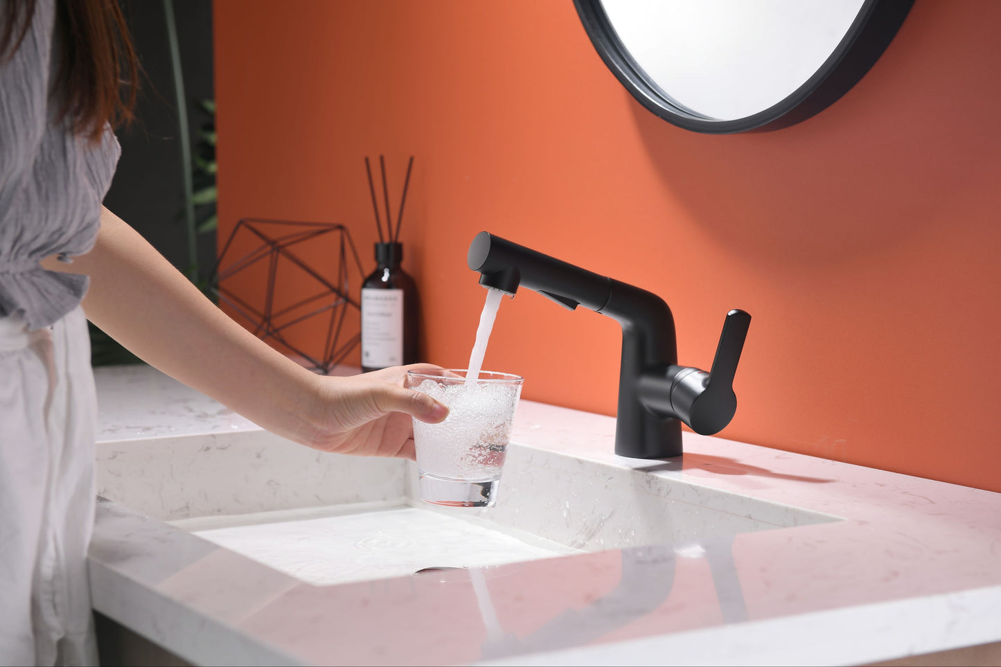 Mitigeur monocommande Lavabo WasserKraft coloris Noir