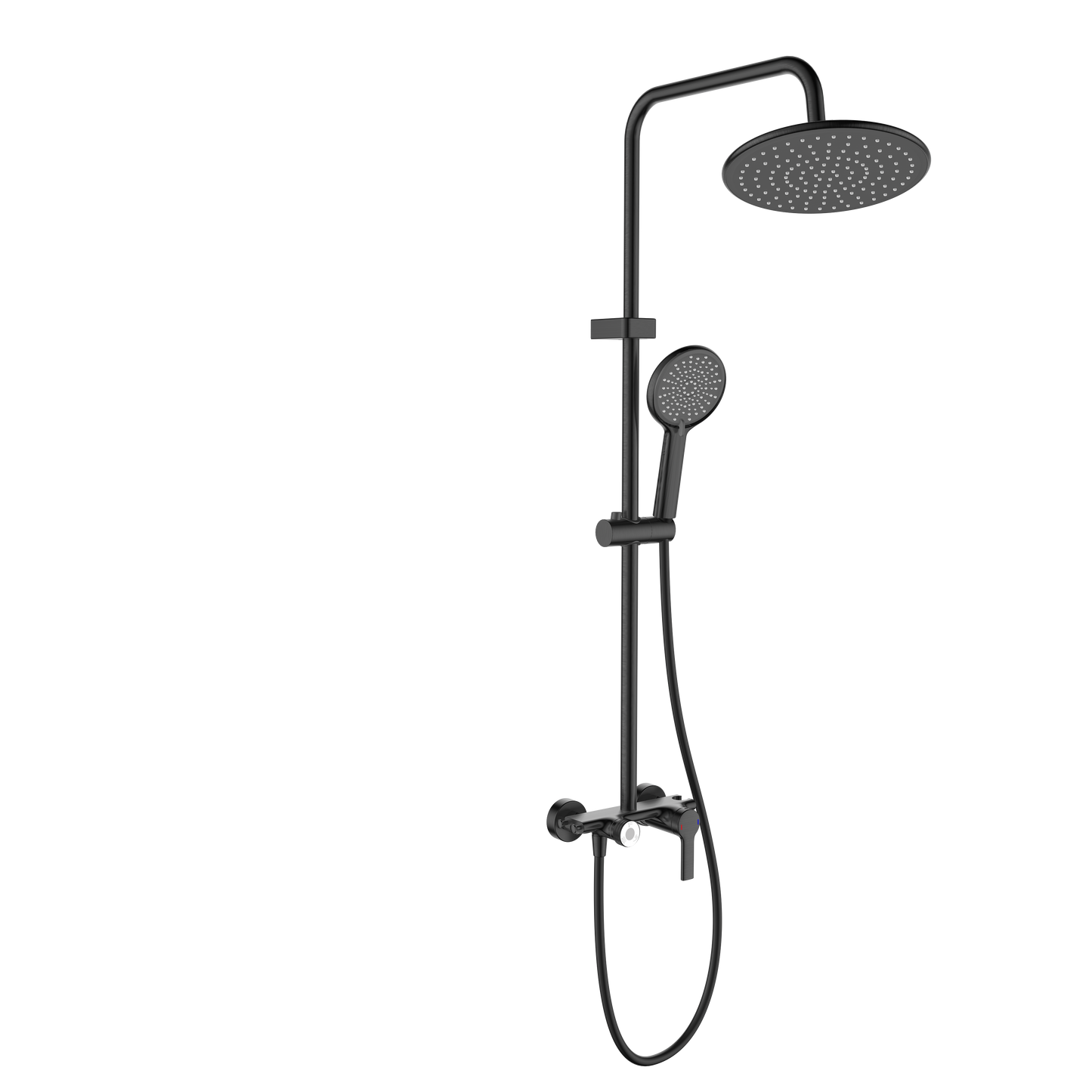 Colonne de douche monocommande avec pommeau Gris Brossé