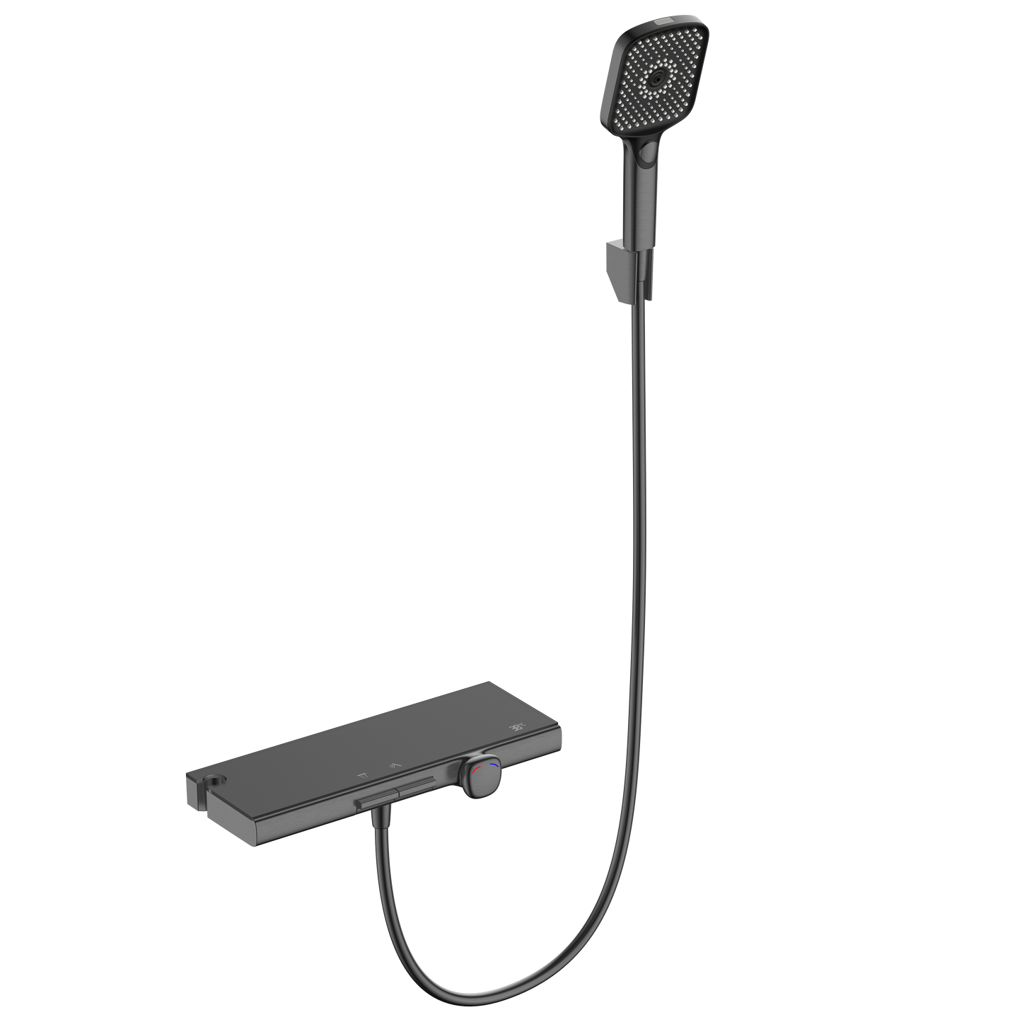 Ensemble de douche thermostatique WasserKraft numérique Anthracite