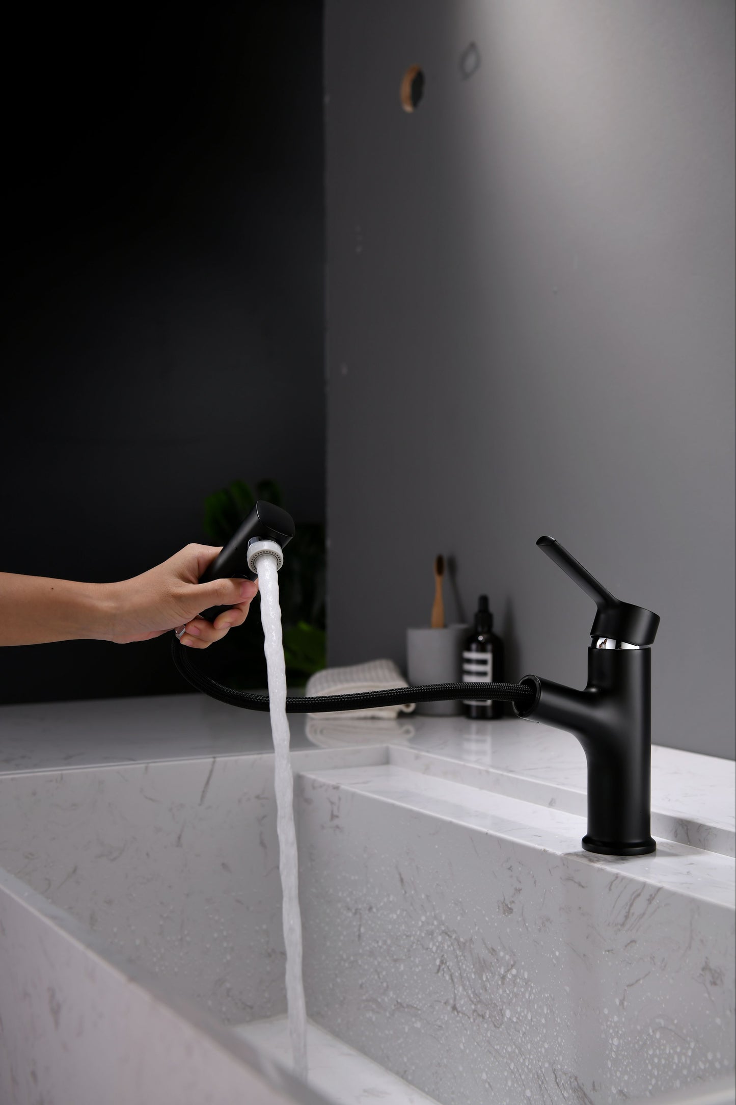 Mitigeur monocommande Lavabo WasserKraft coloris Noir
