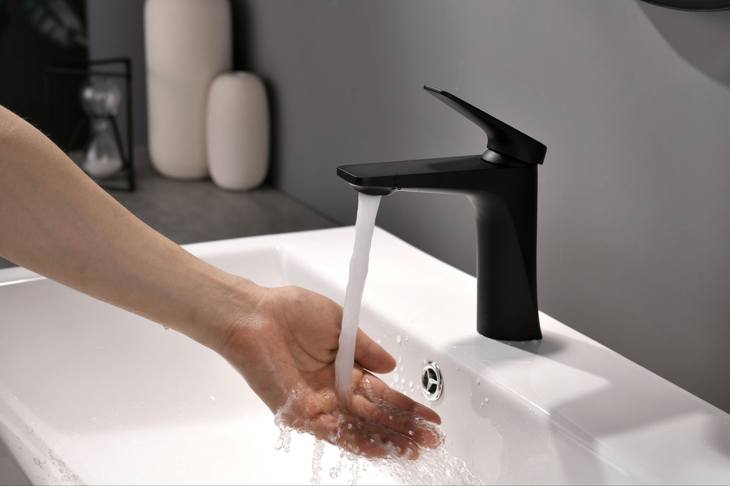 Mitigeur monocommande Lavabo WasserKraft coloris Noir