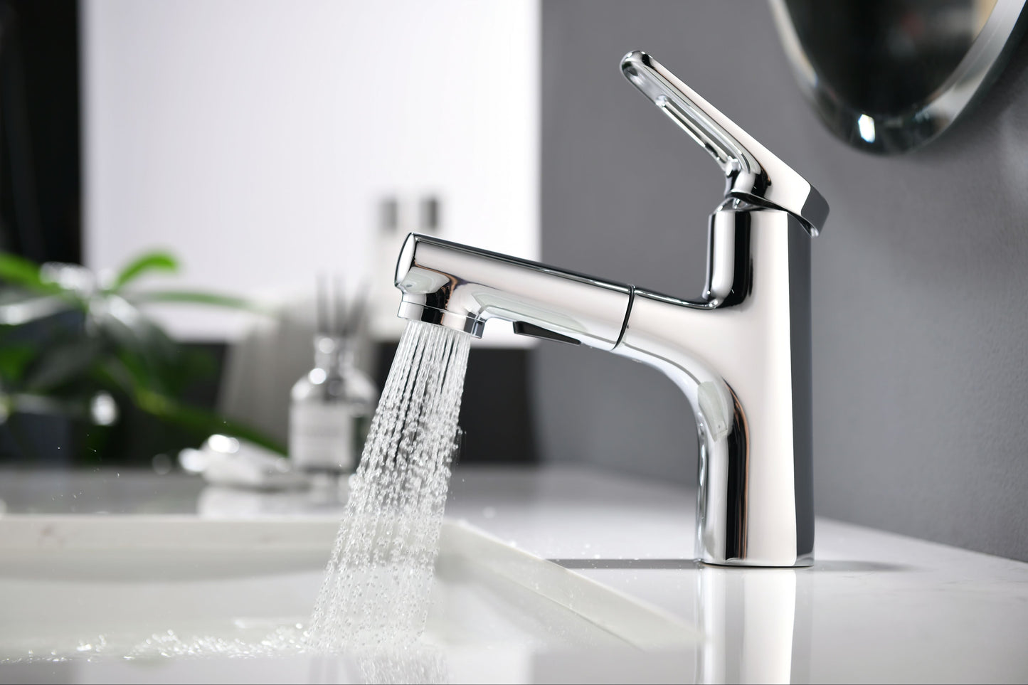 Mitigeur monocommande Lavabo WasserKraft avec bec exctractible coloris chromé