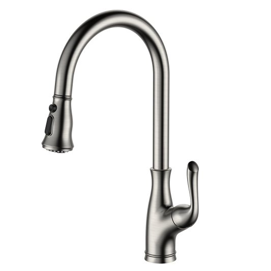 Mitigeur à levier unique extractible pour cuisine (Acier brossé)