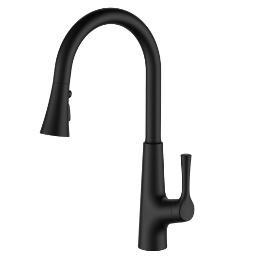 Mitigeur à levier unique extractible pour cuisine - Noir mat