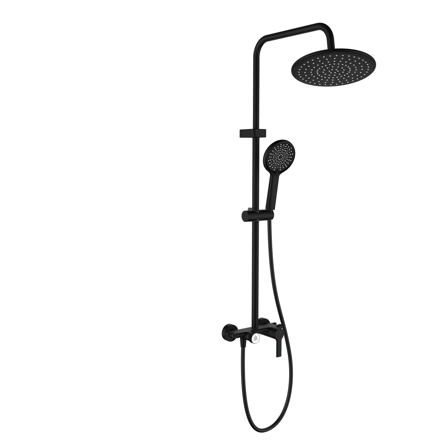 Colonne de douche monocommande avec pommeau Noir Mat