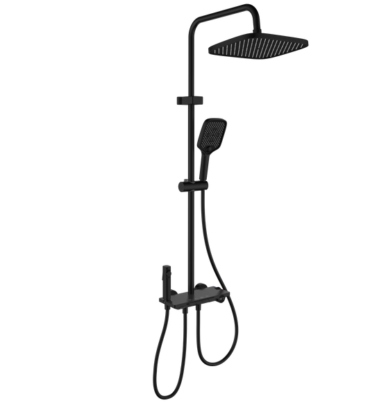 Colonne de douche WasserKraft  numérique à 4 fonctions Anthracite